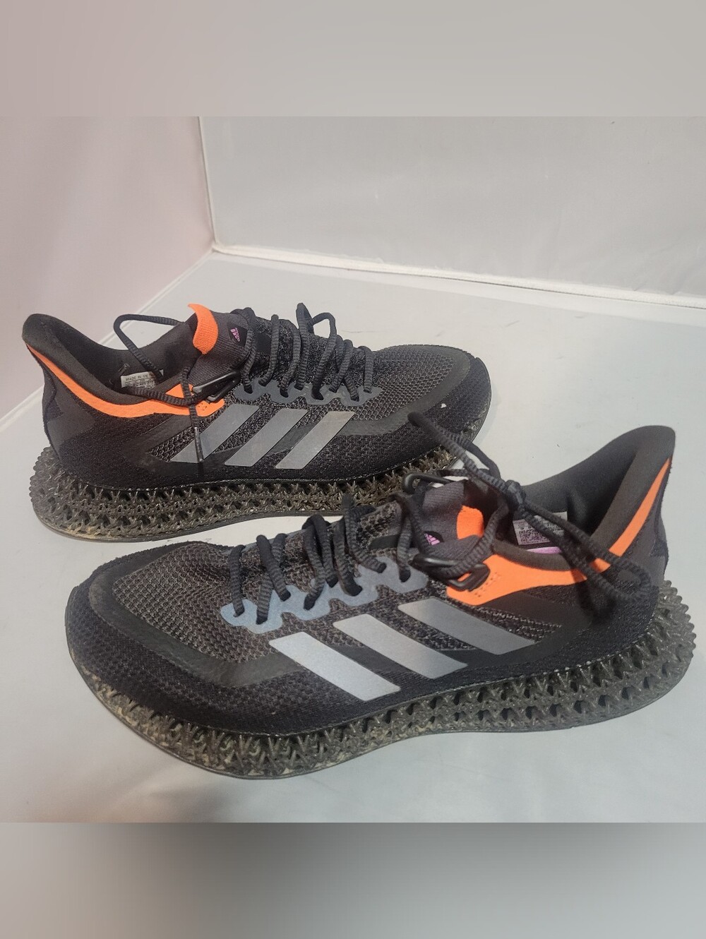 Adidas 4DFWD 2 Mens Running Shoes Size 9 Black Solar Orange GZ6943
